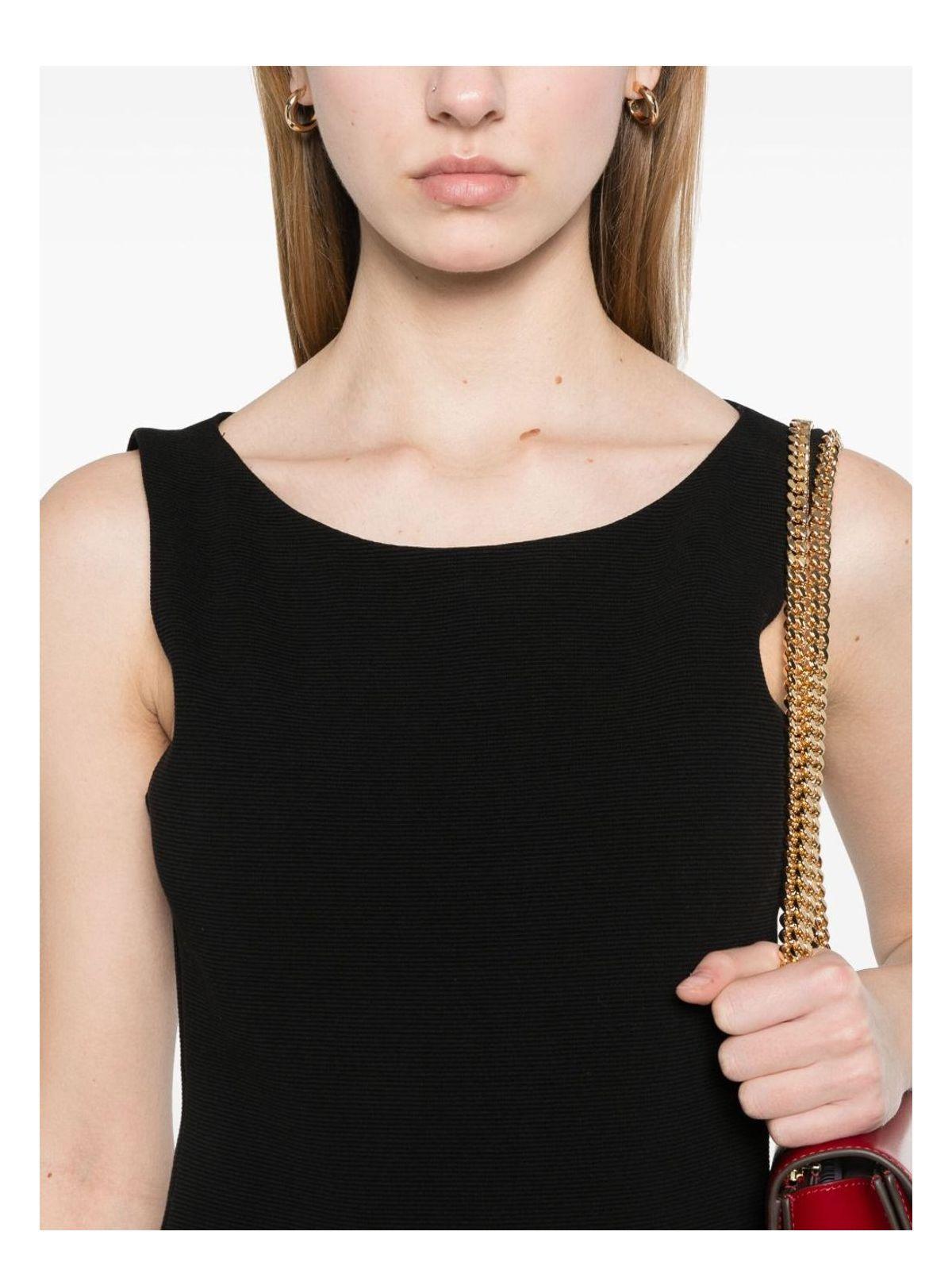 Emporio Armani Women's Cotton Short Dress and Ottoman Jersey Midi Dress in Black