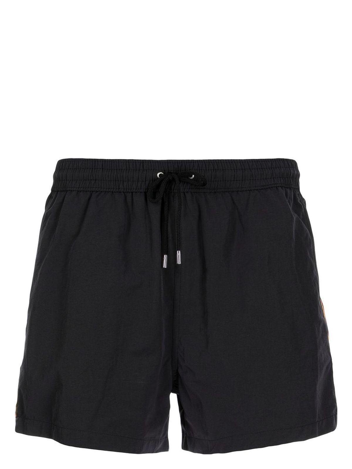 Paul Smith Men's Signature Stripe Swim Shorts in Black