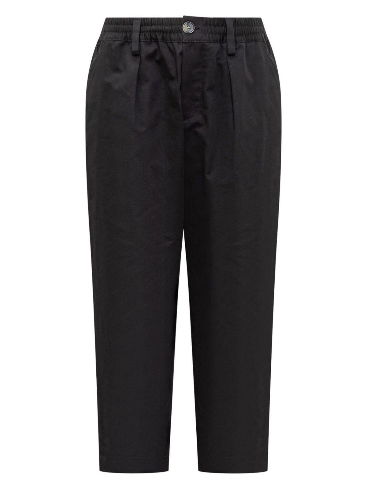 Marni Men's Cotton Cropped Trousers in Black