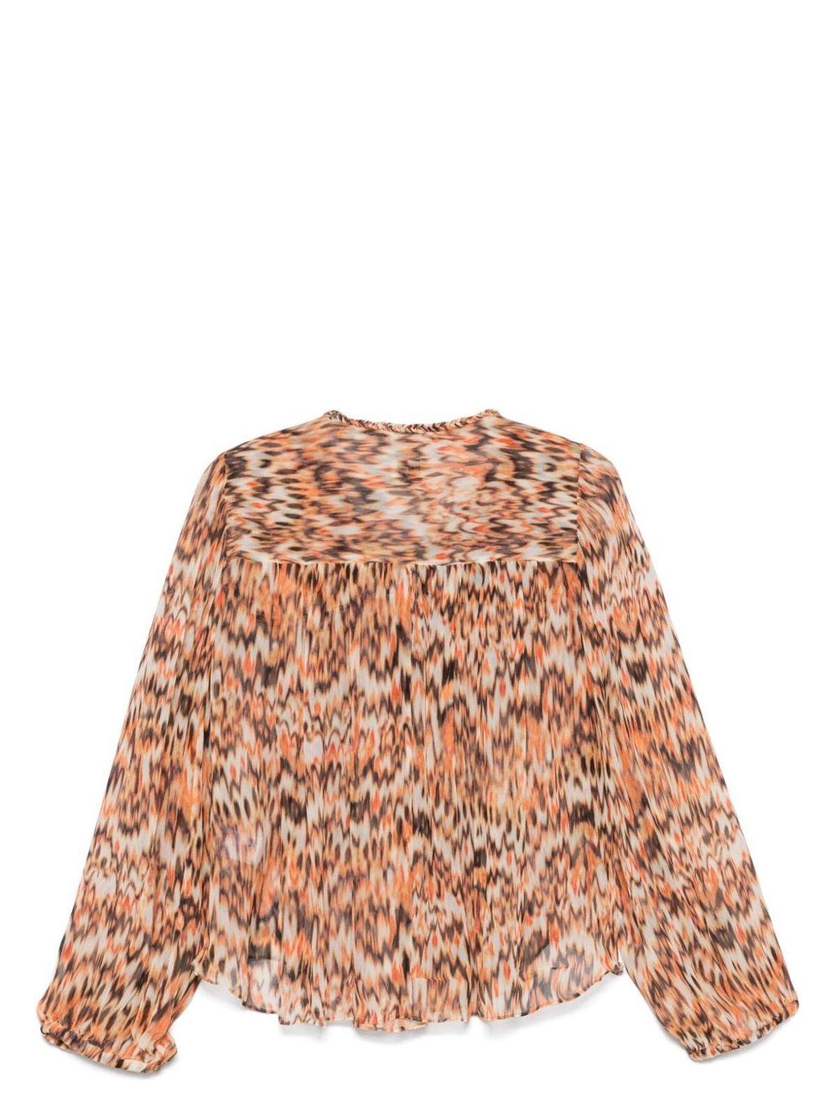 Isabel Marant Ametissa Printed Cotton Top in Orange