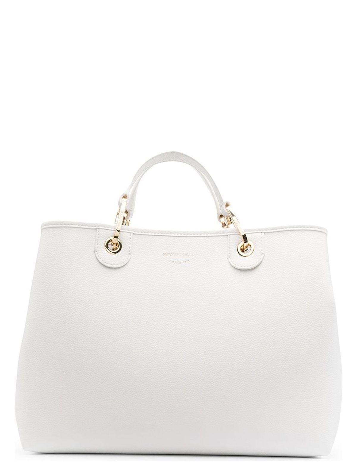 Emporio Armani Women's Myea Medium Shopping Bag in White