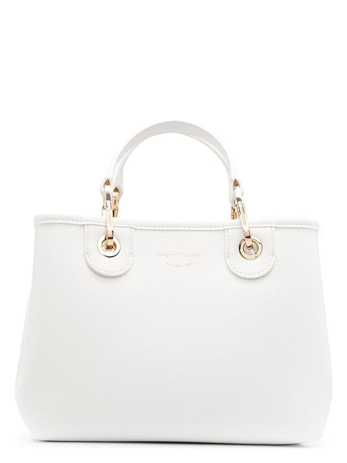 Emporio Armani Women's Myea Small Shopping Bag in White