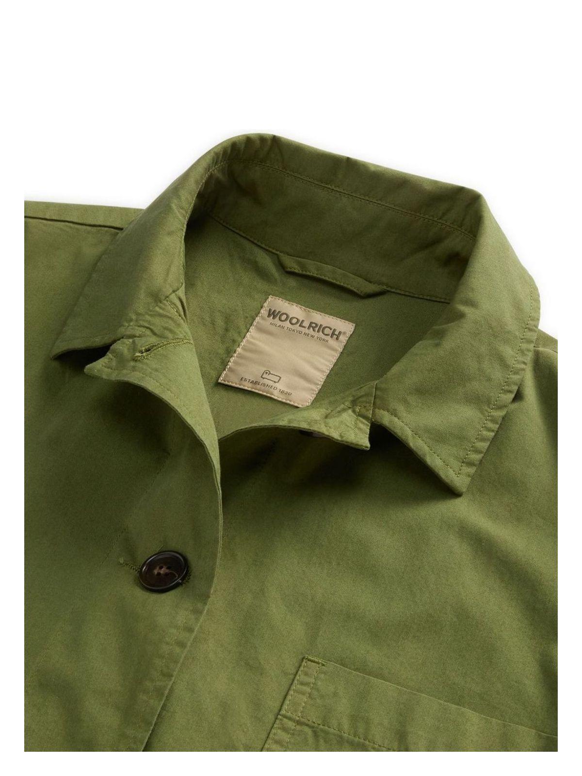 Woolrich Women's Cotton Shirt Jacket in Green