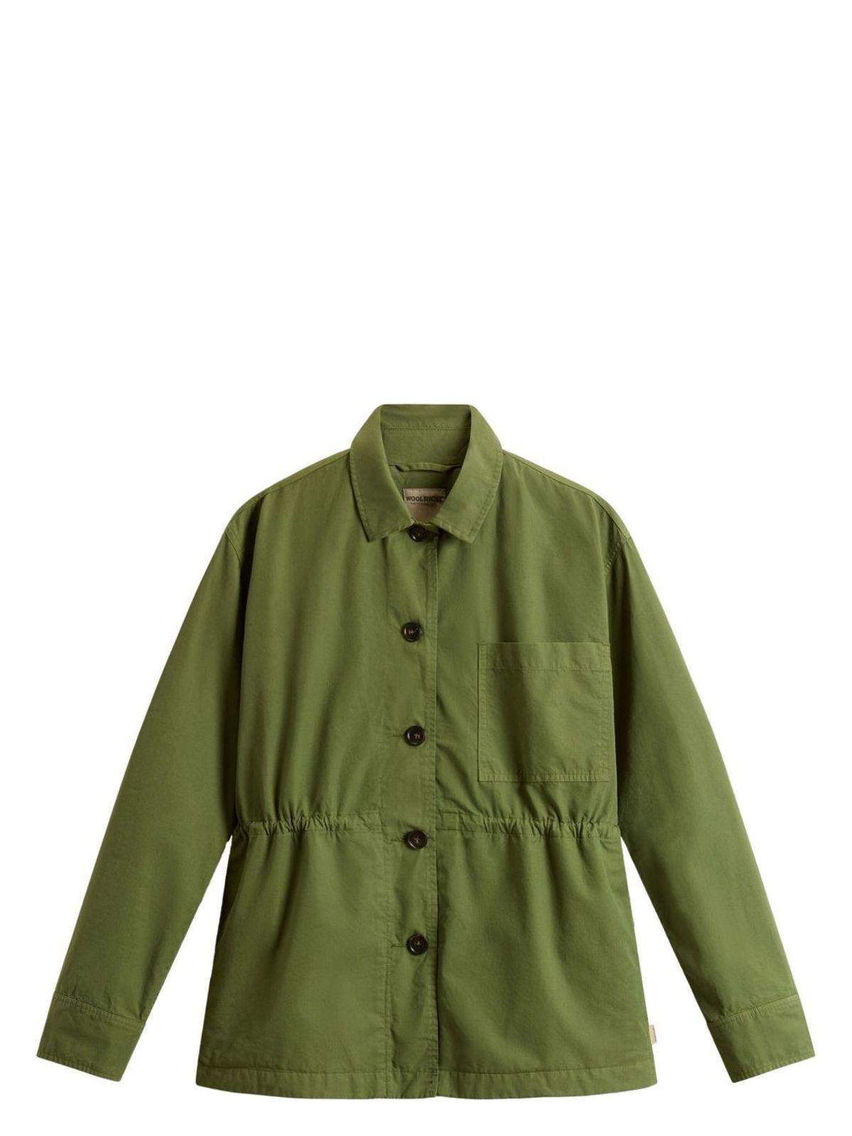 Woolrich Women's Cotton Shirt Jacket in Green