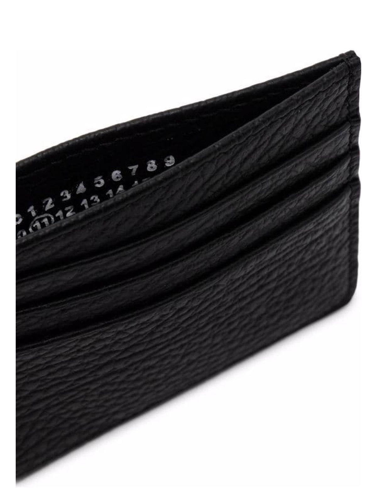 Maison Margiela Leather Card Holders in Black