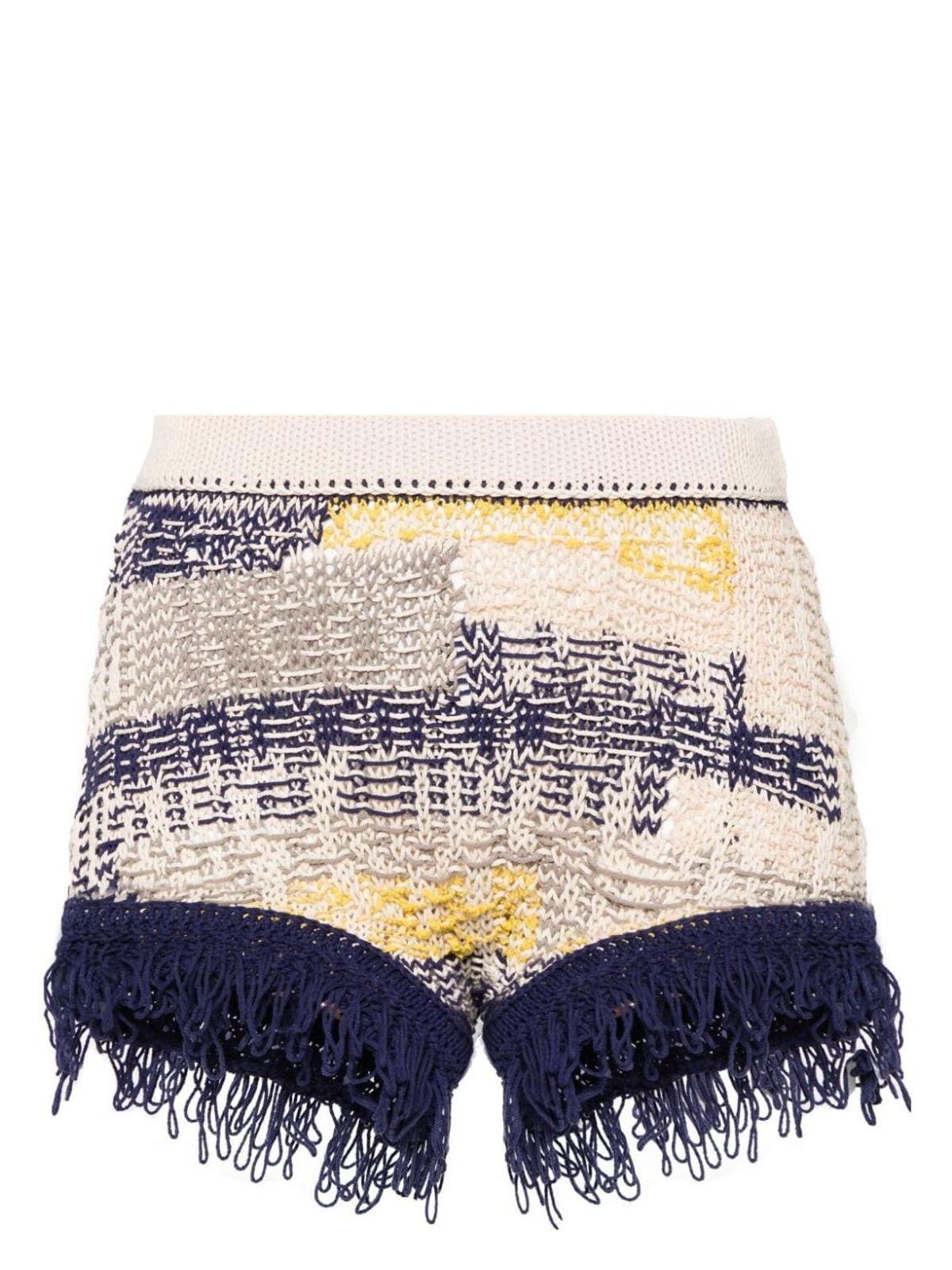 Max Mara Sportmax Women's Cotton Knitted Shorts in Grey