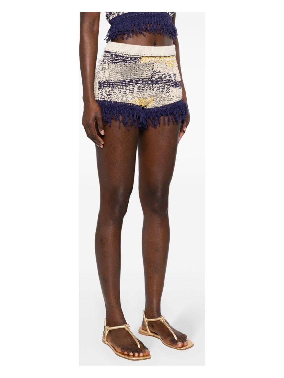 Max Mara Sportmax Women's Cotton Knitted Shorts in Grey