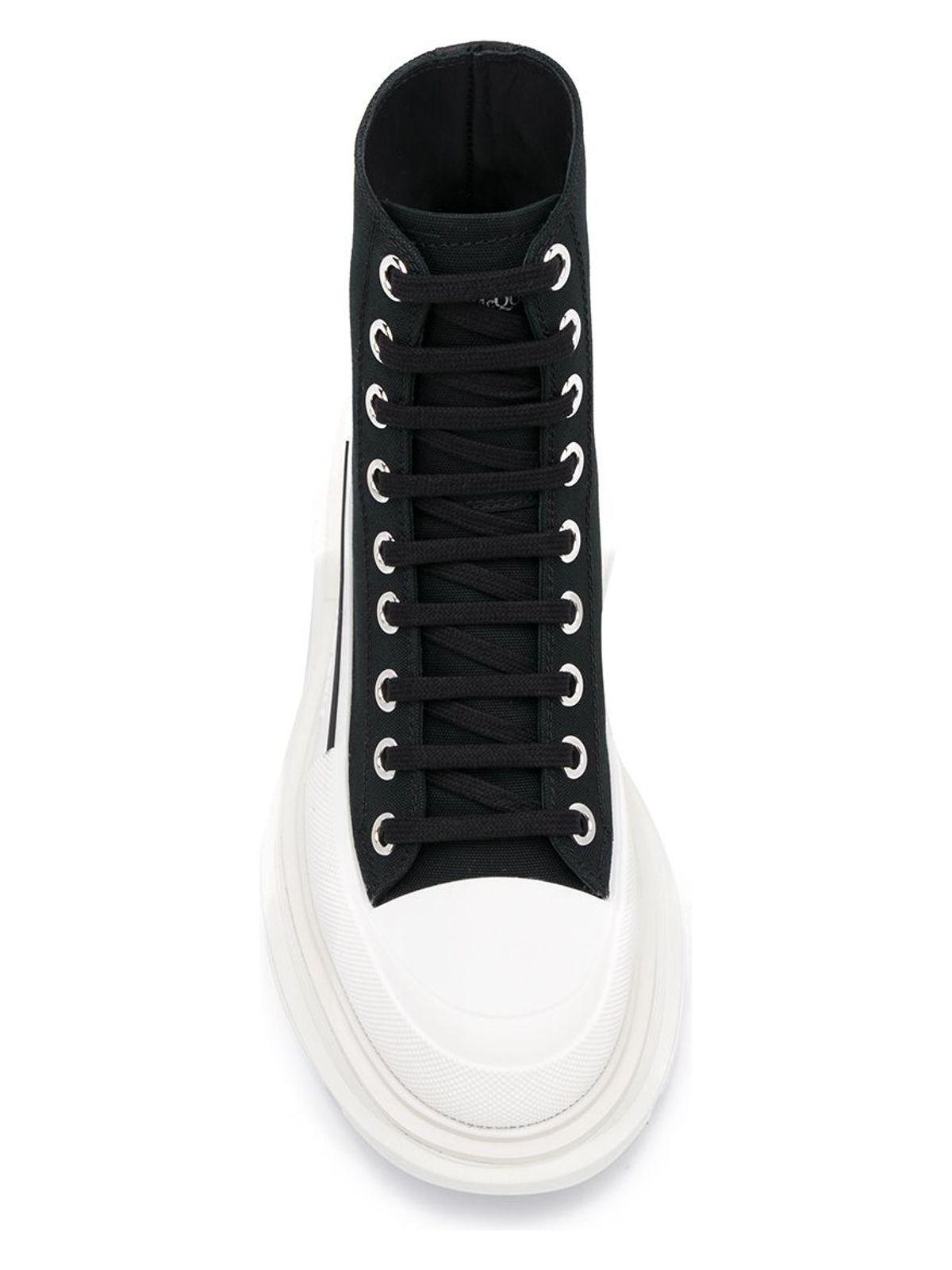 Alexander McQueen Tread Slick Sneakers and Ankle Boots in Black