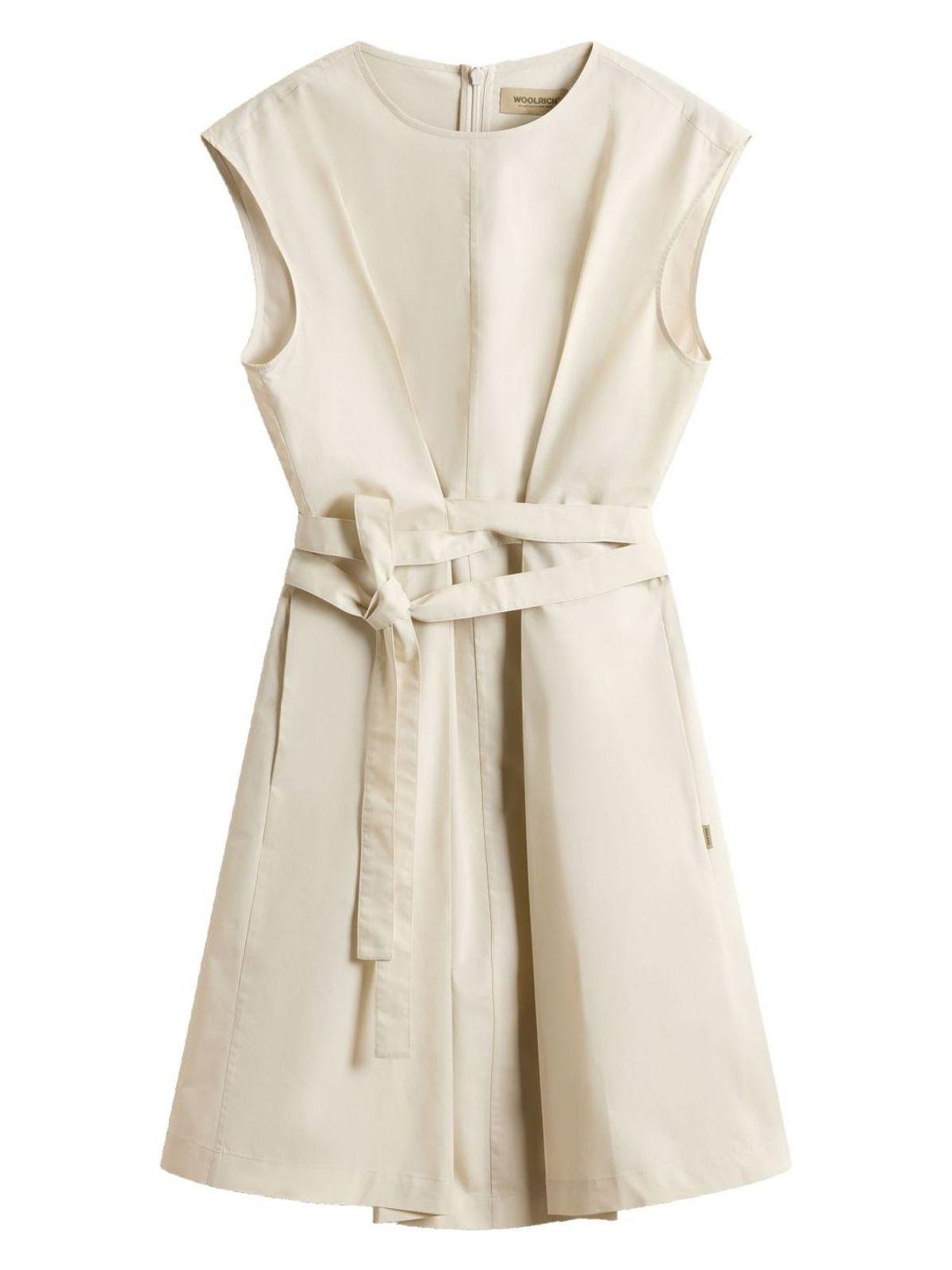 Woolrich Women's Cotton Belted Dress in Beige