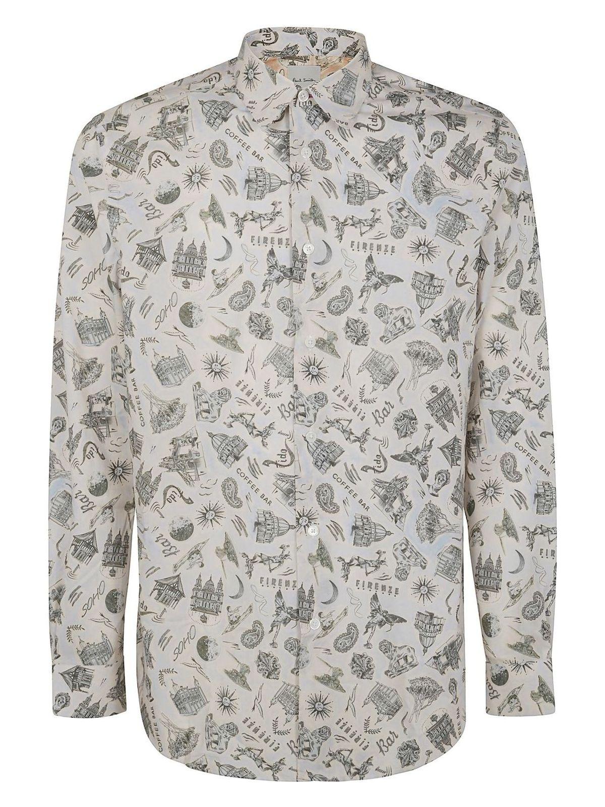 Paul Smith Men's SC Regular Fit Shirt in Blue