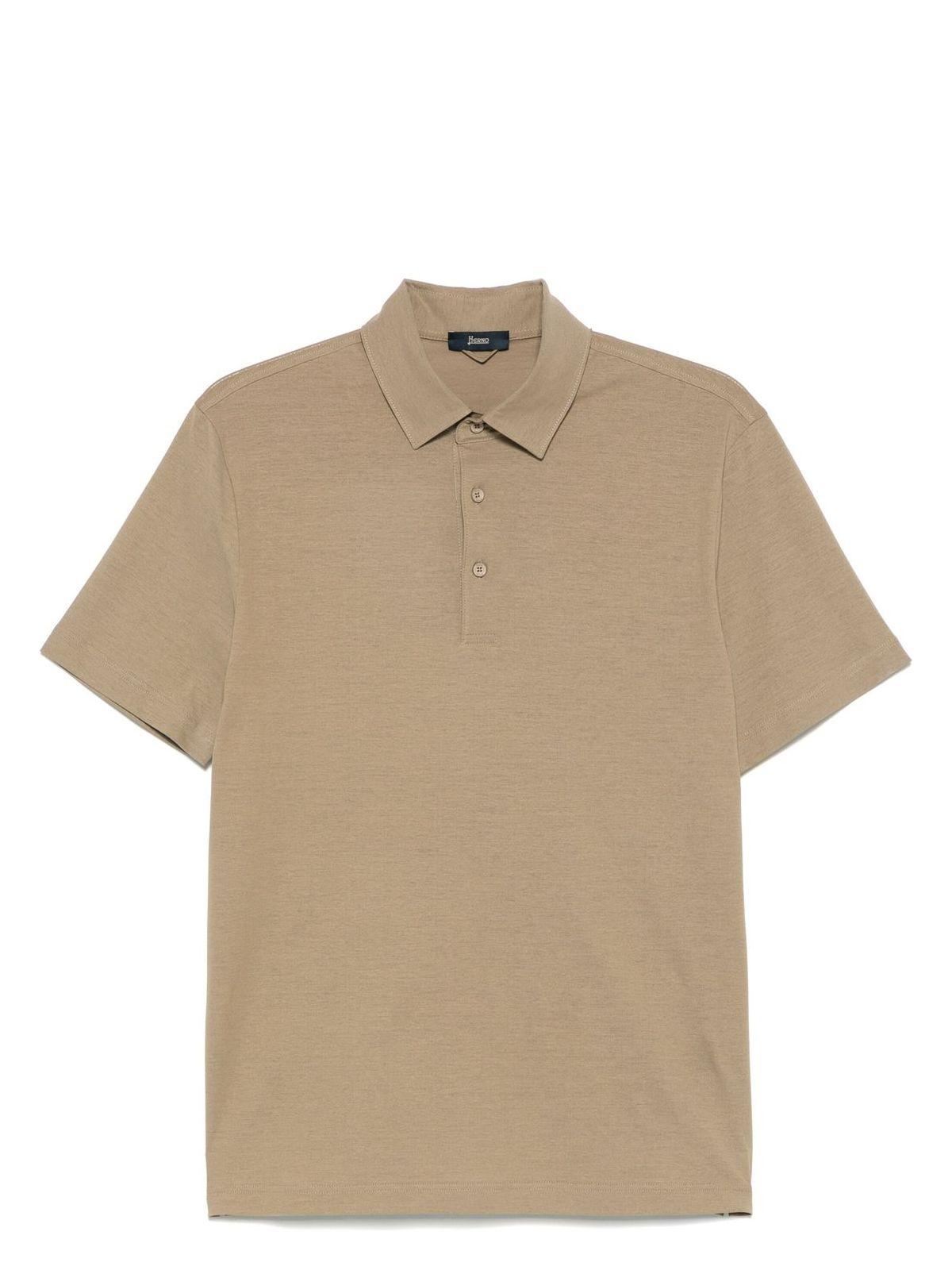 Herno Men's Polo Shirt in Nude & Neutrals