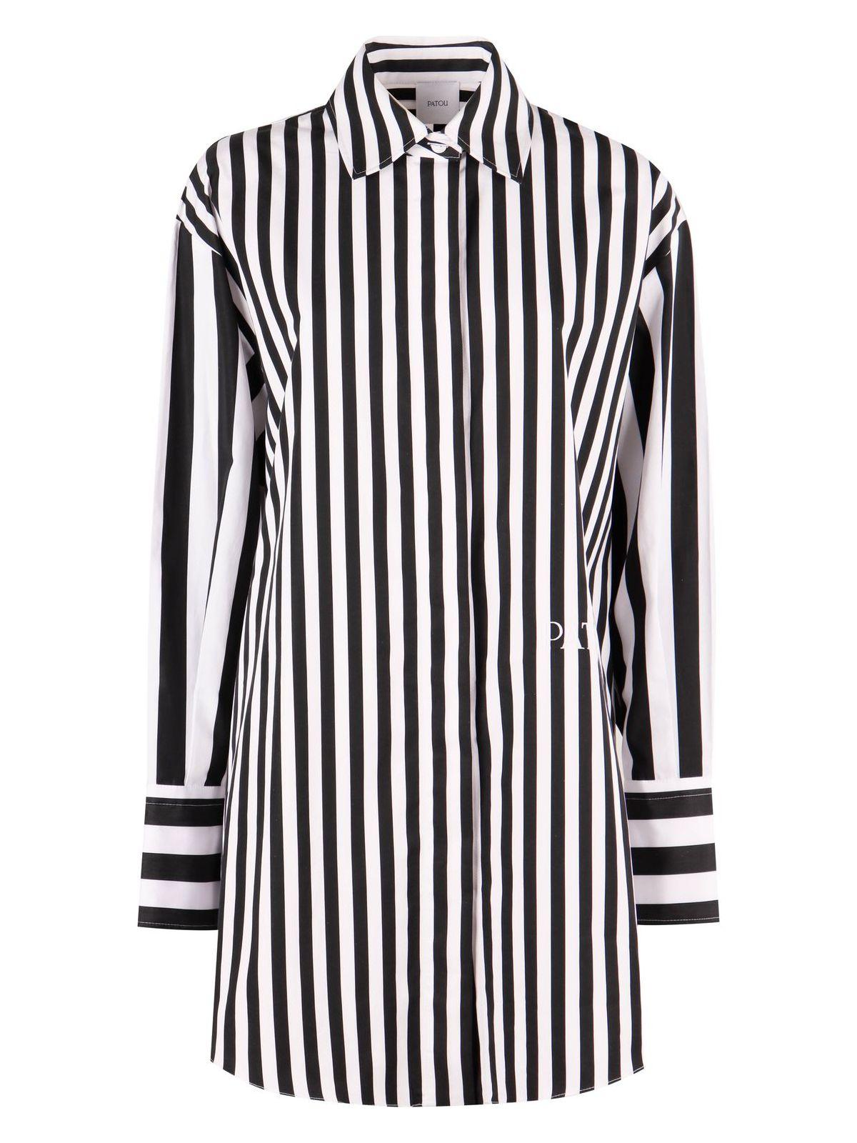Patou Striped Cotton Shirtdress