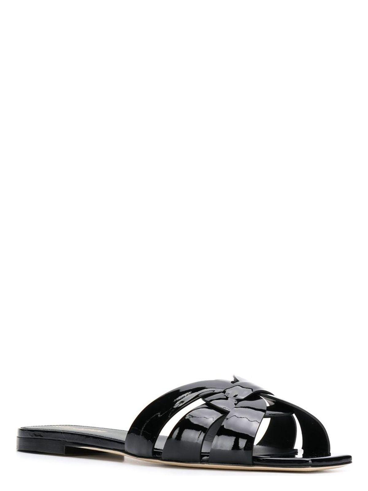 Saint Laurent Women's Leather Sandals in Black