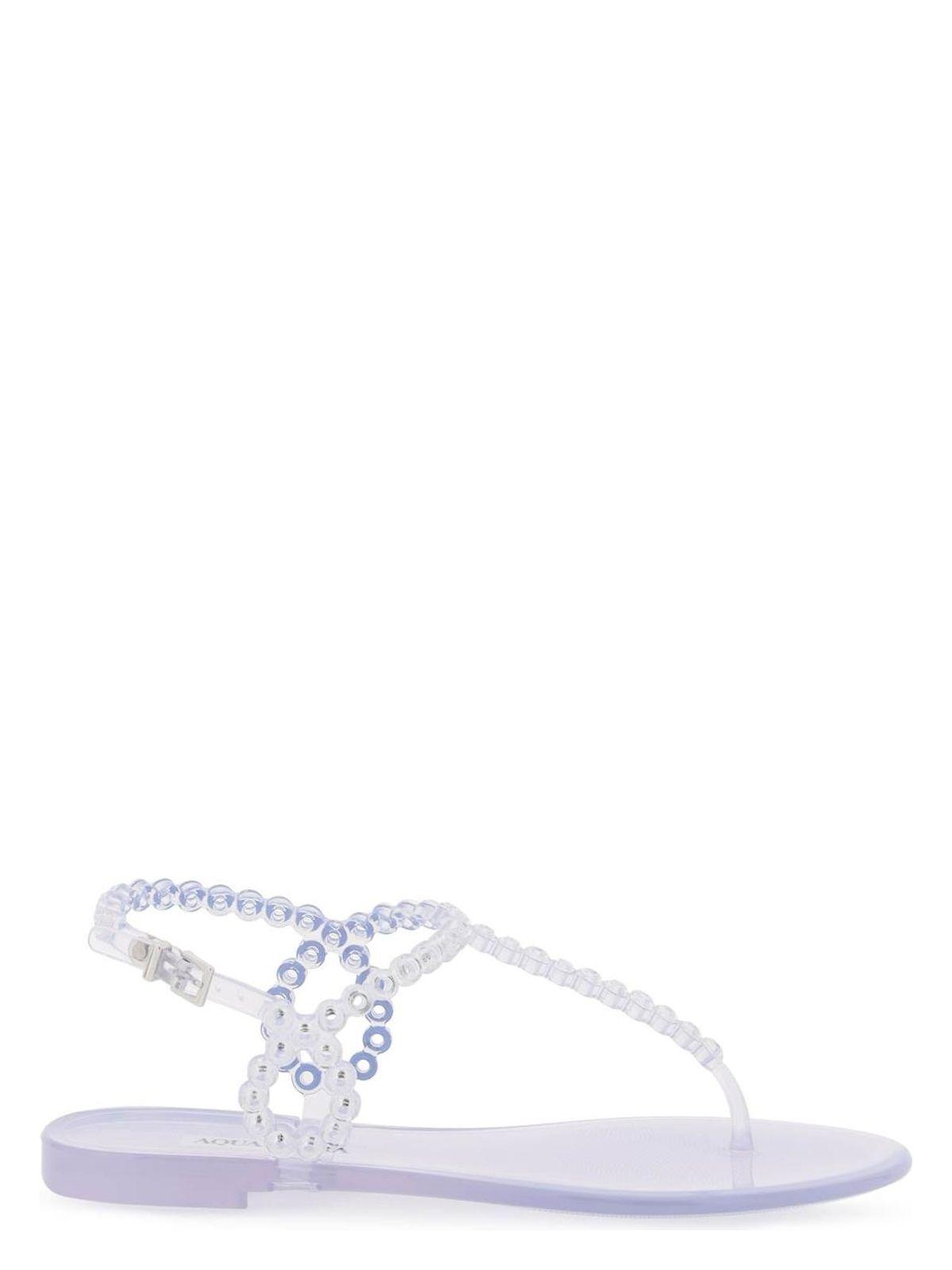 Aquazzura Women's Almost Bare Flat Sandals and Metallic Colored Sandals