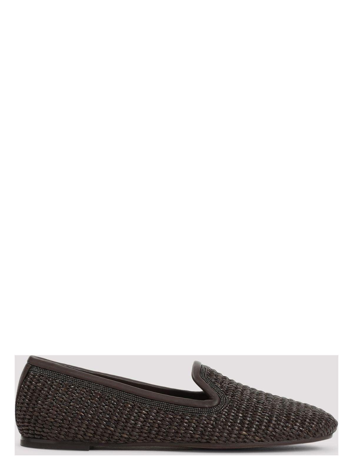 Brunello Cucinelli Raffia Slippers and Moccasins