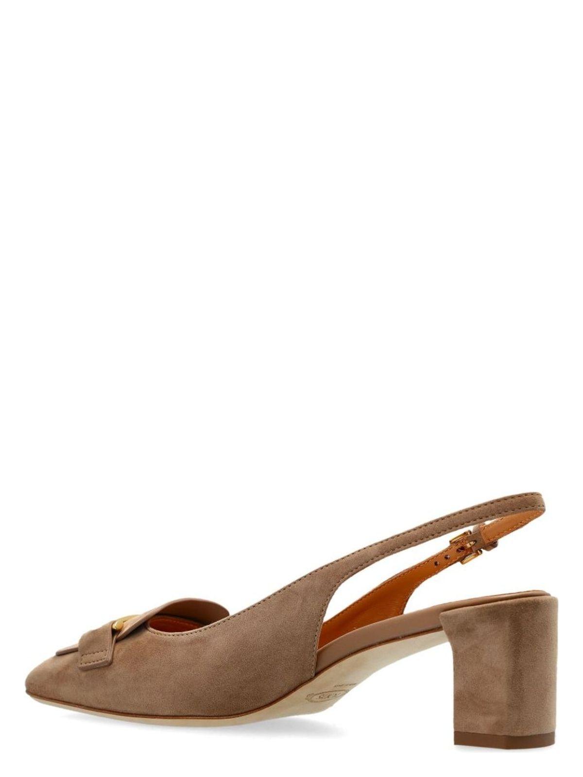 TOD'S Women's Leather and Suede Slingback Pumps
