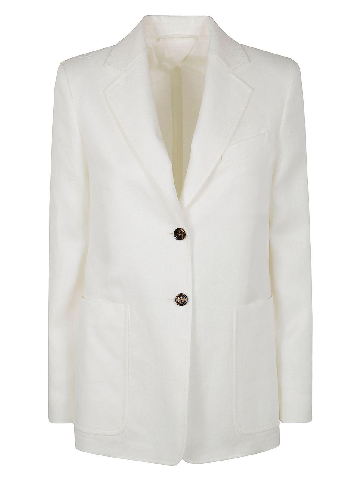 Max Mara Women's Guglia Linen Blazer Jacket in White