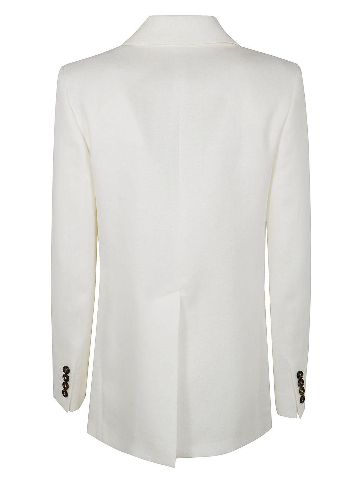 Max Mara Women's Guglia Linen Blazer Jacket in White