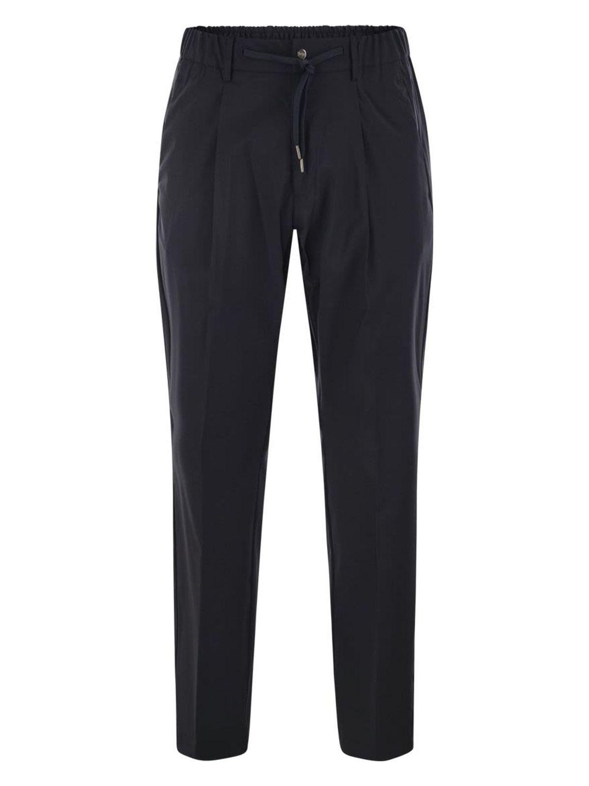 Herno Men's Tech Wool Trousers in Blue