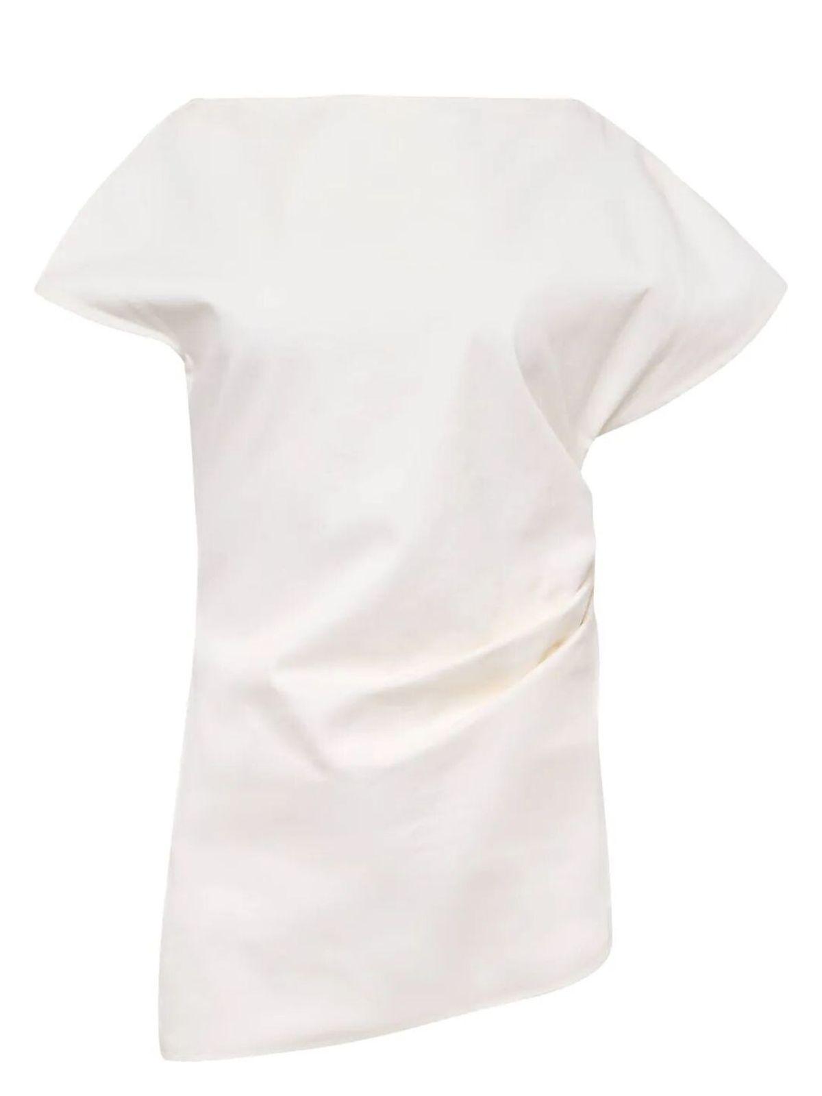 Jw Anderson Women's Asymmetric Draped Top in White