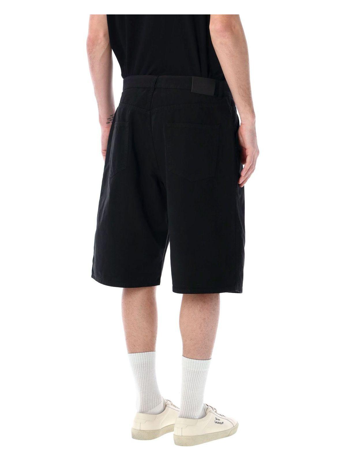 Saint Laurent Baggy Bermuda Shorts in Black Cosmo