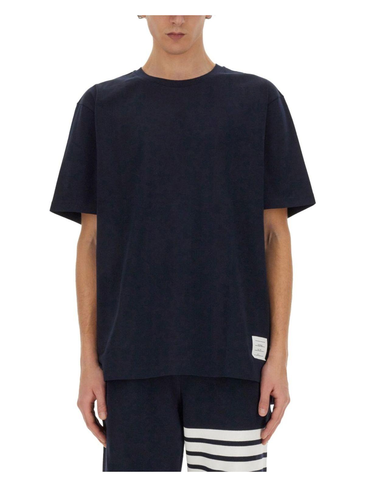 Thom Browne Men's Stylish And Versatile Polo Shirt in Blue