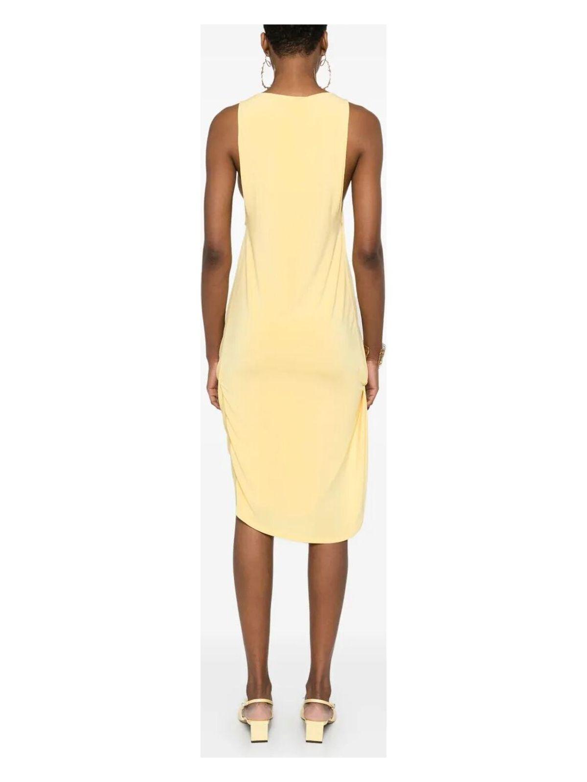 Jacquemus Women's La Robe Peplo Courte in Yellow/Orange