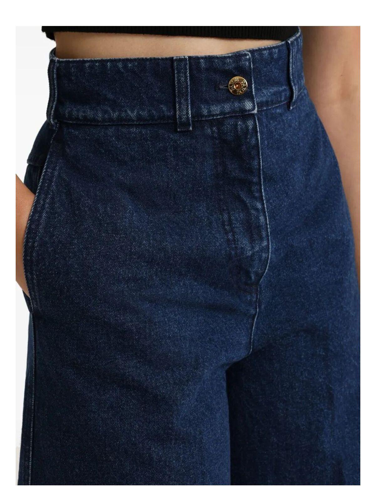 Patou Women's Denim Bermuda Shorts in Blue