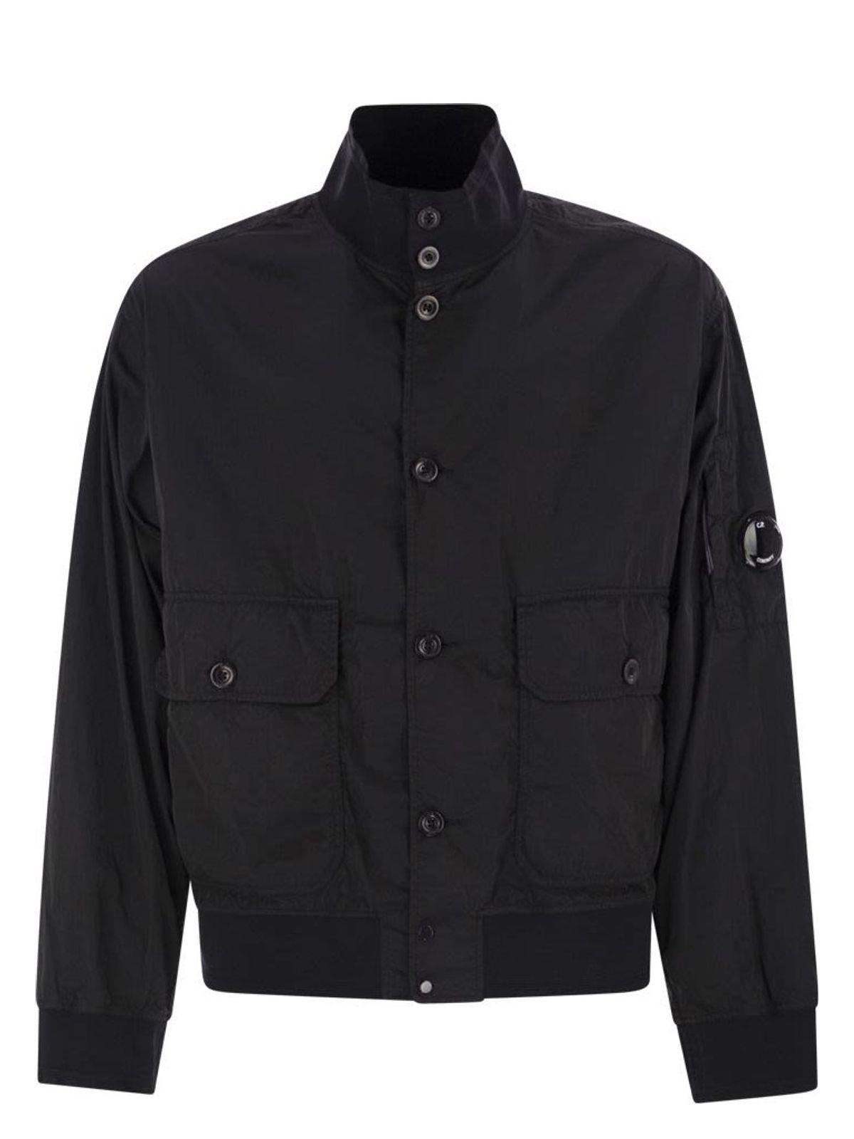 C.p. Company Men's Chrome-R - Light Jacket With Lens in Blue