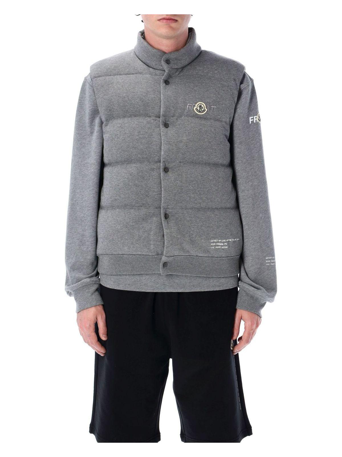 Moncler Genius Men's Cotton Down Gilet and Padded Vest in Grey