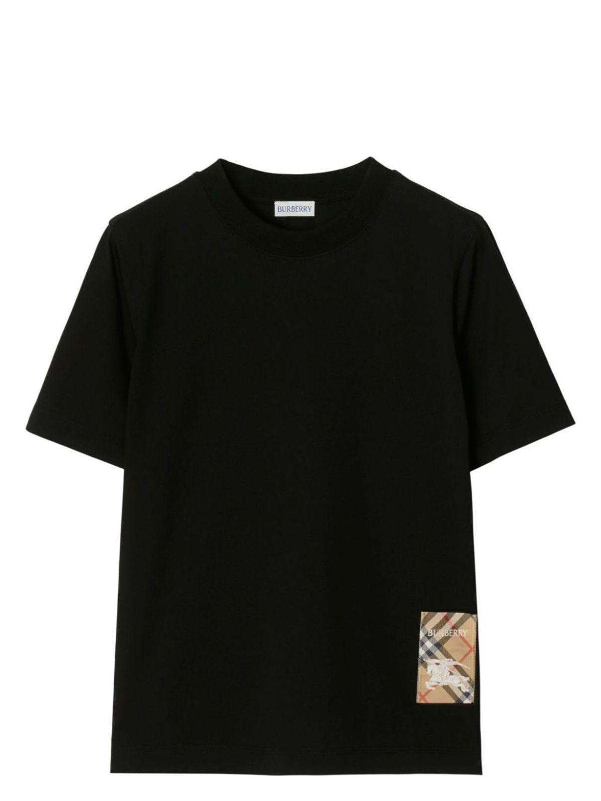 Burberry Women's Pure Cotton T-Shirt Essential in Black