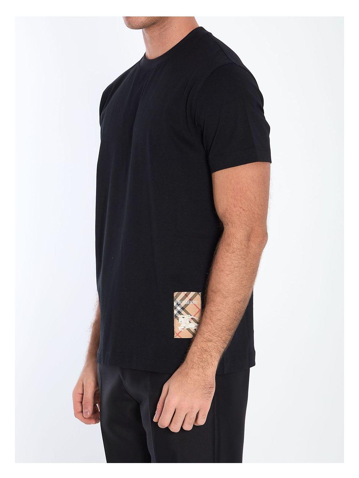 Burberry Men's 100% Cotton T-Shirt in Black