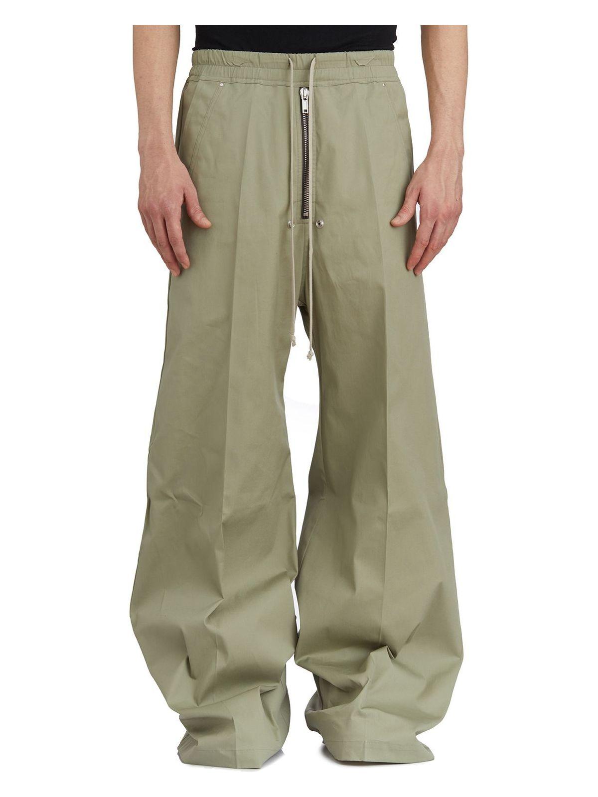 Rick Owens Men's Wide Bela Celadon Pants in Green