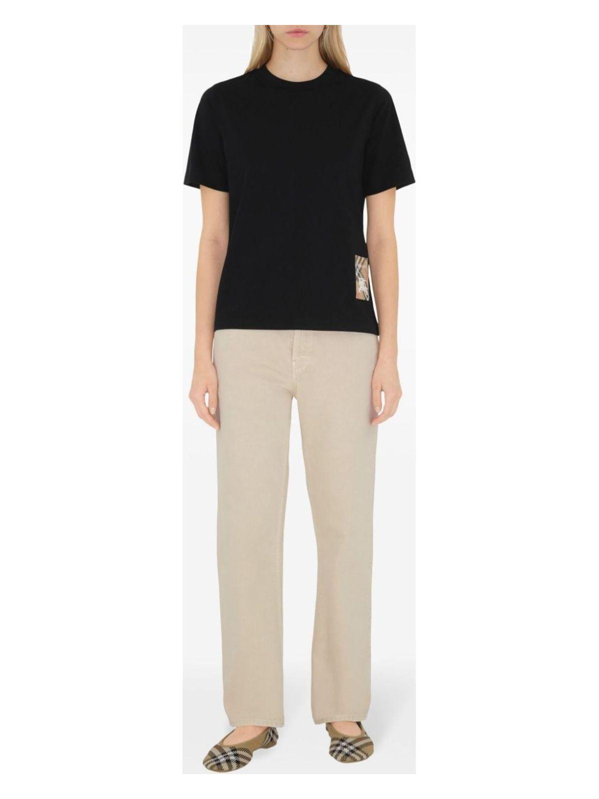 Burberry Women's Pure Cotton T-Shirt Essential in Black