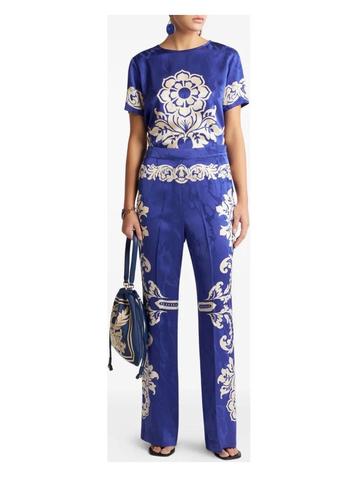 Etro Women's Floral Jacquard Palazzo Trousers