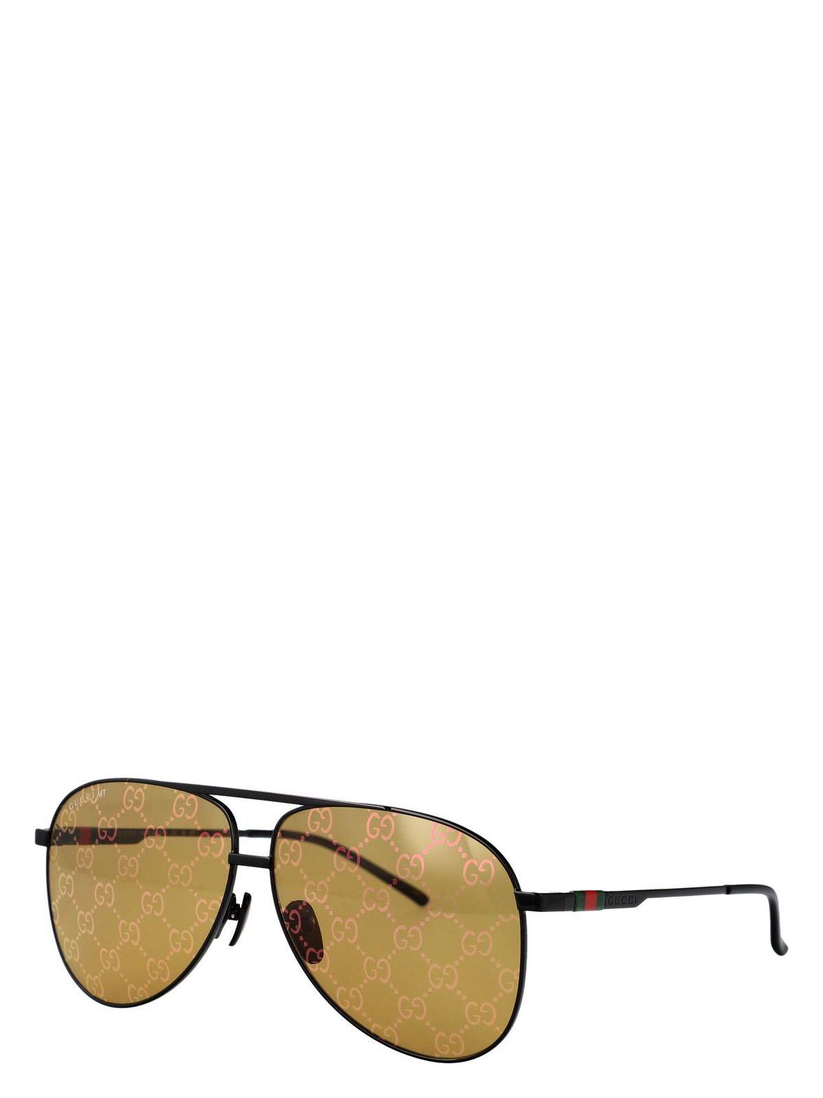 Gucci Women's Metallic Black Sunglasses