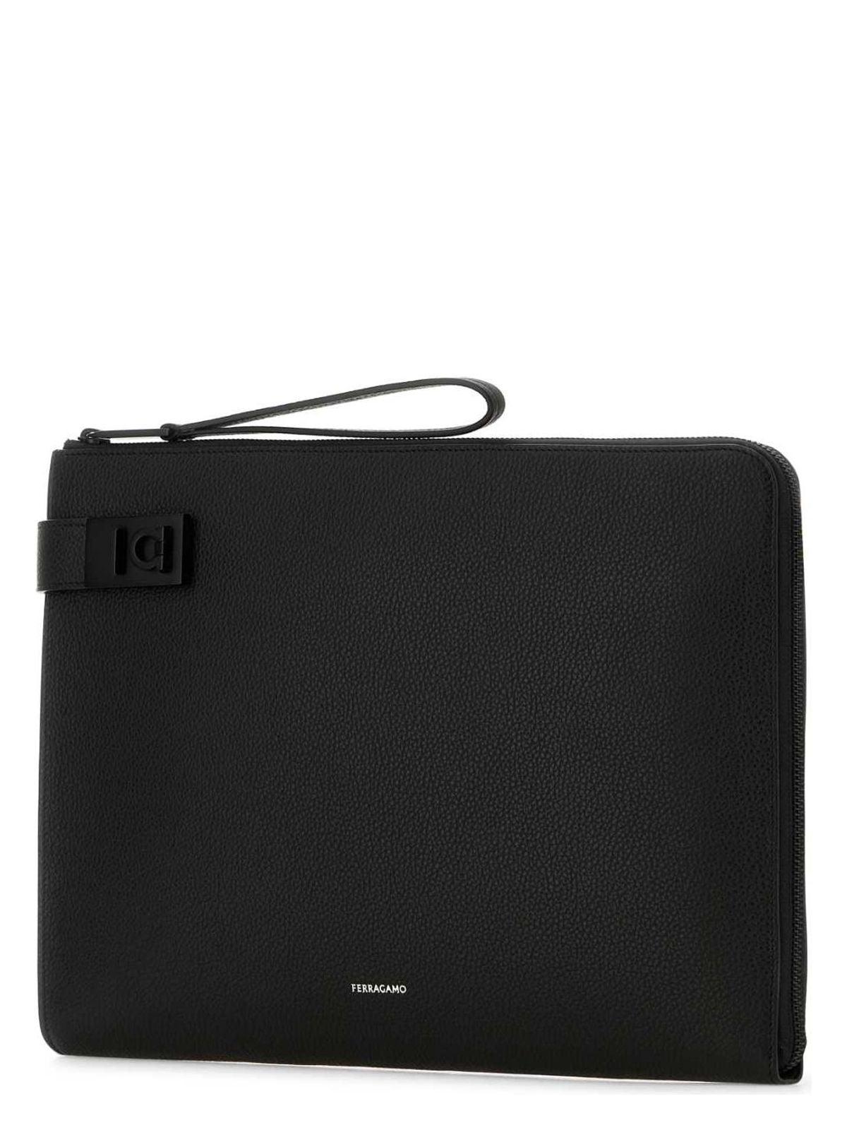 Ferragamo Women's Leather Clutch in Black