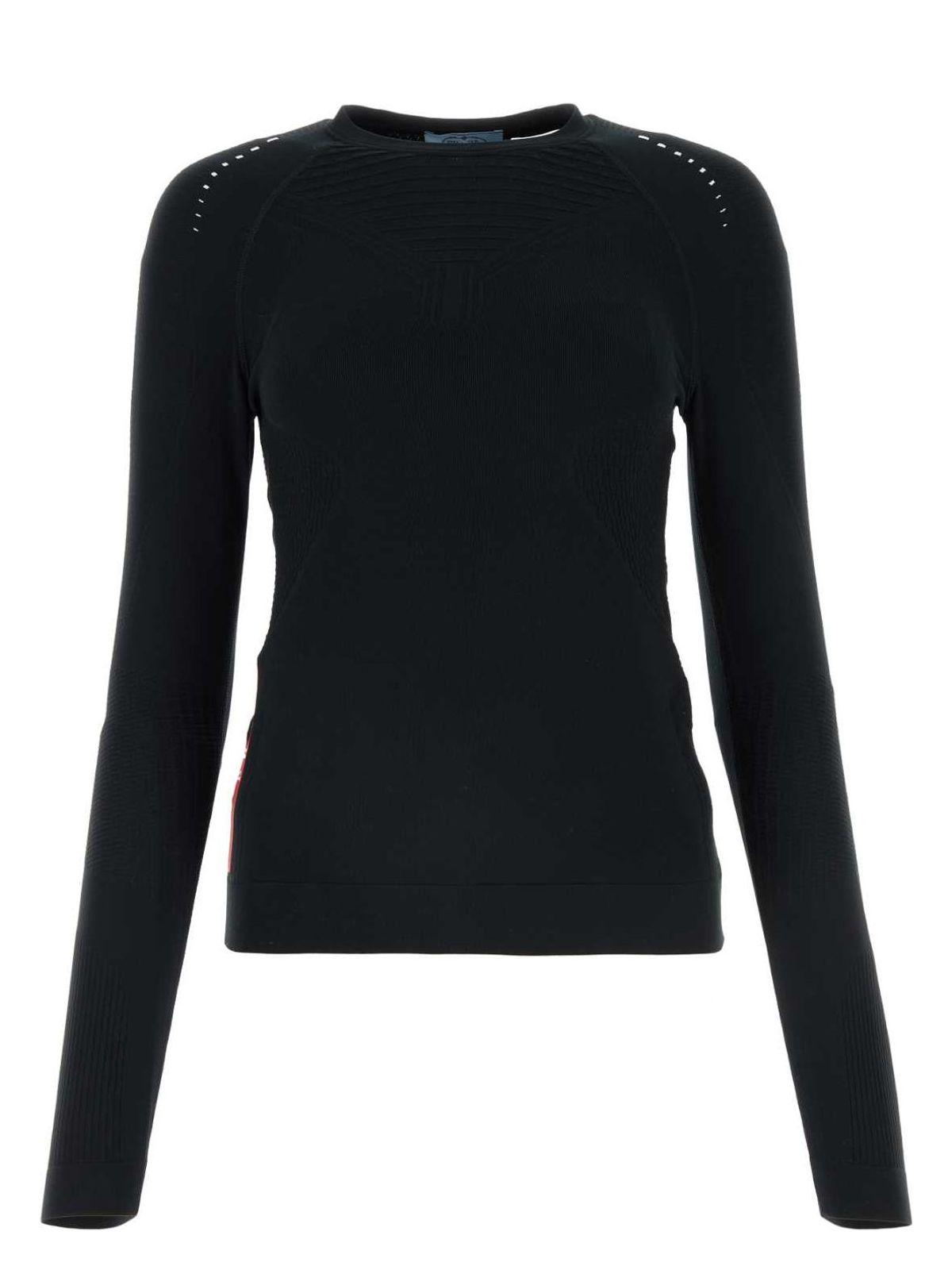 Prada Black Tech Fabric T-shirt