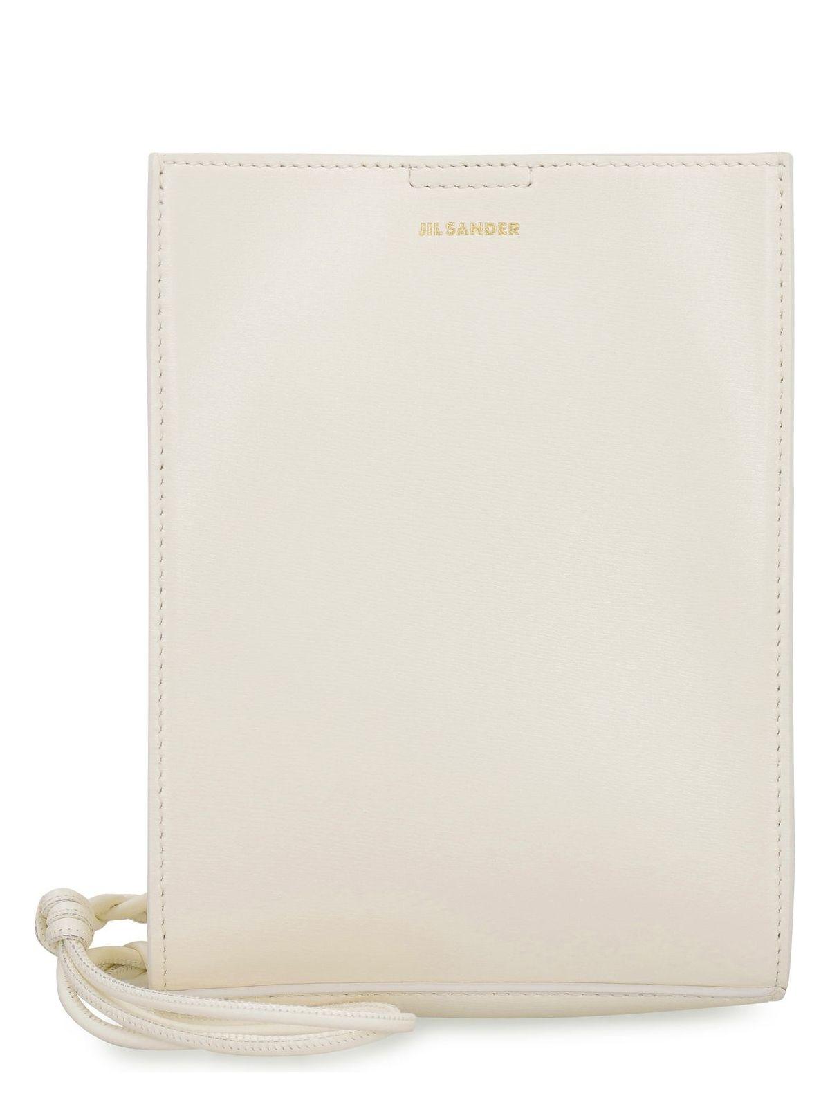 Jil Sander Women&apos;s Tangle Leather Crossbody Bag and Ivory Leather Small Tangle Shoulder Bag