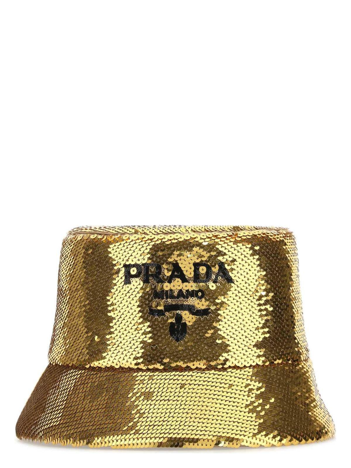 Prada Gold Sequins Bucket Hat