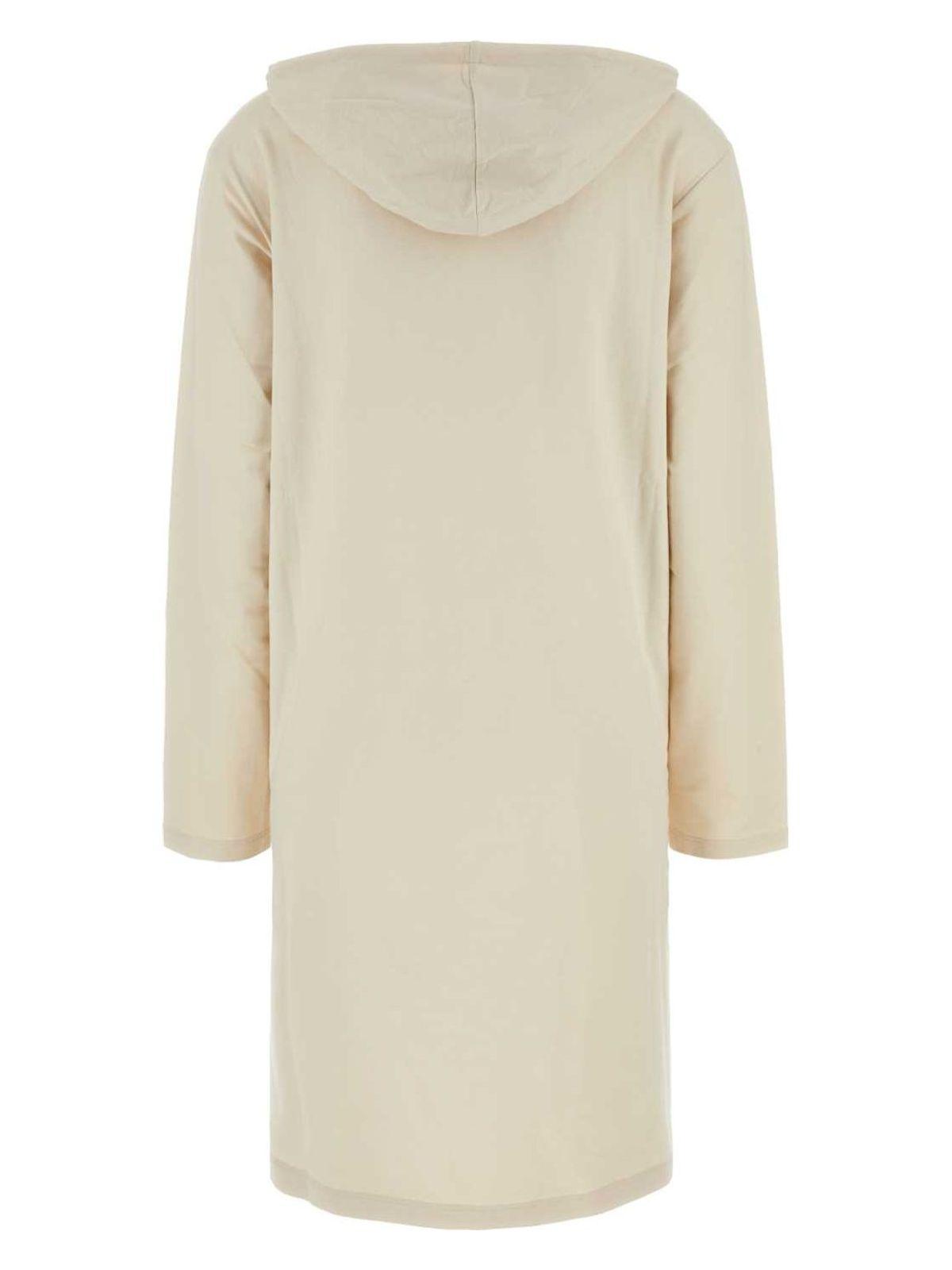 Prada Cream Stretch Cotton Sweatshirt Dress