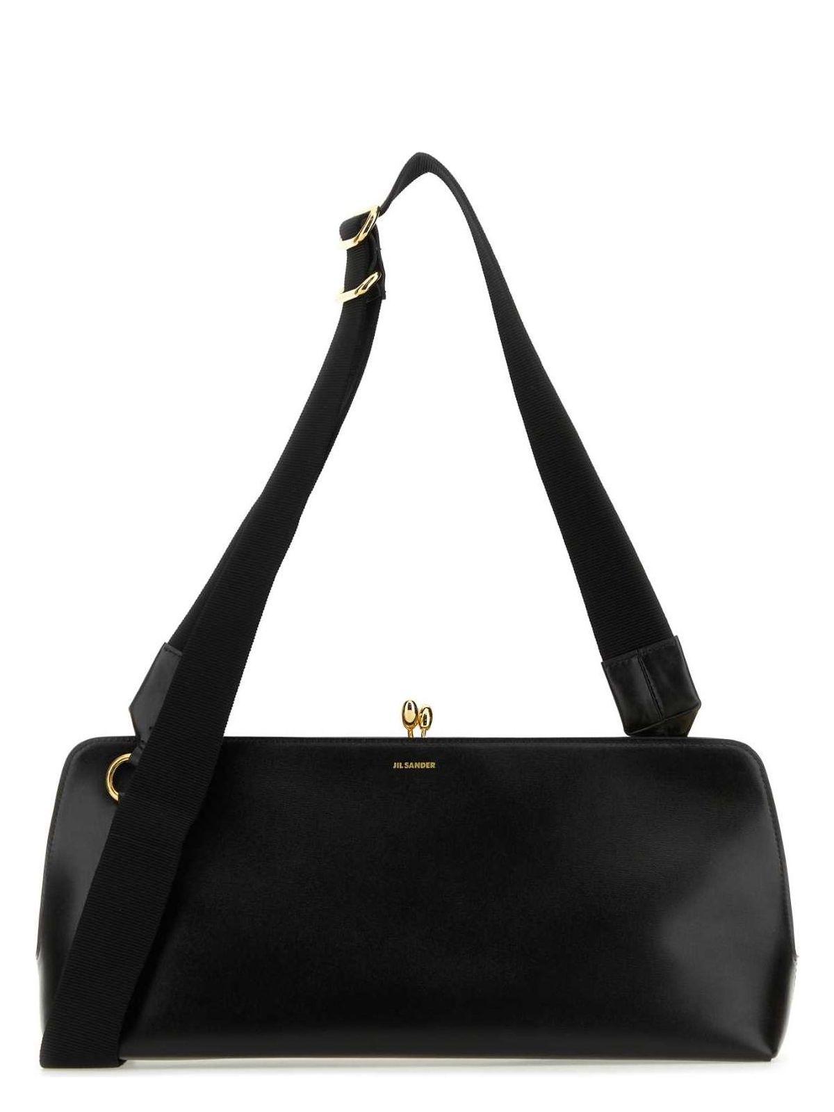 Jil Sander Women's Leather Goji Crossbody Bag in Black