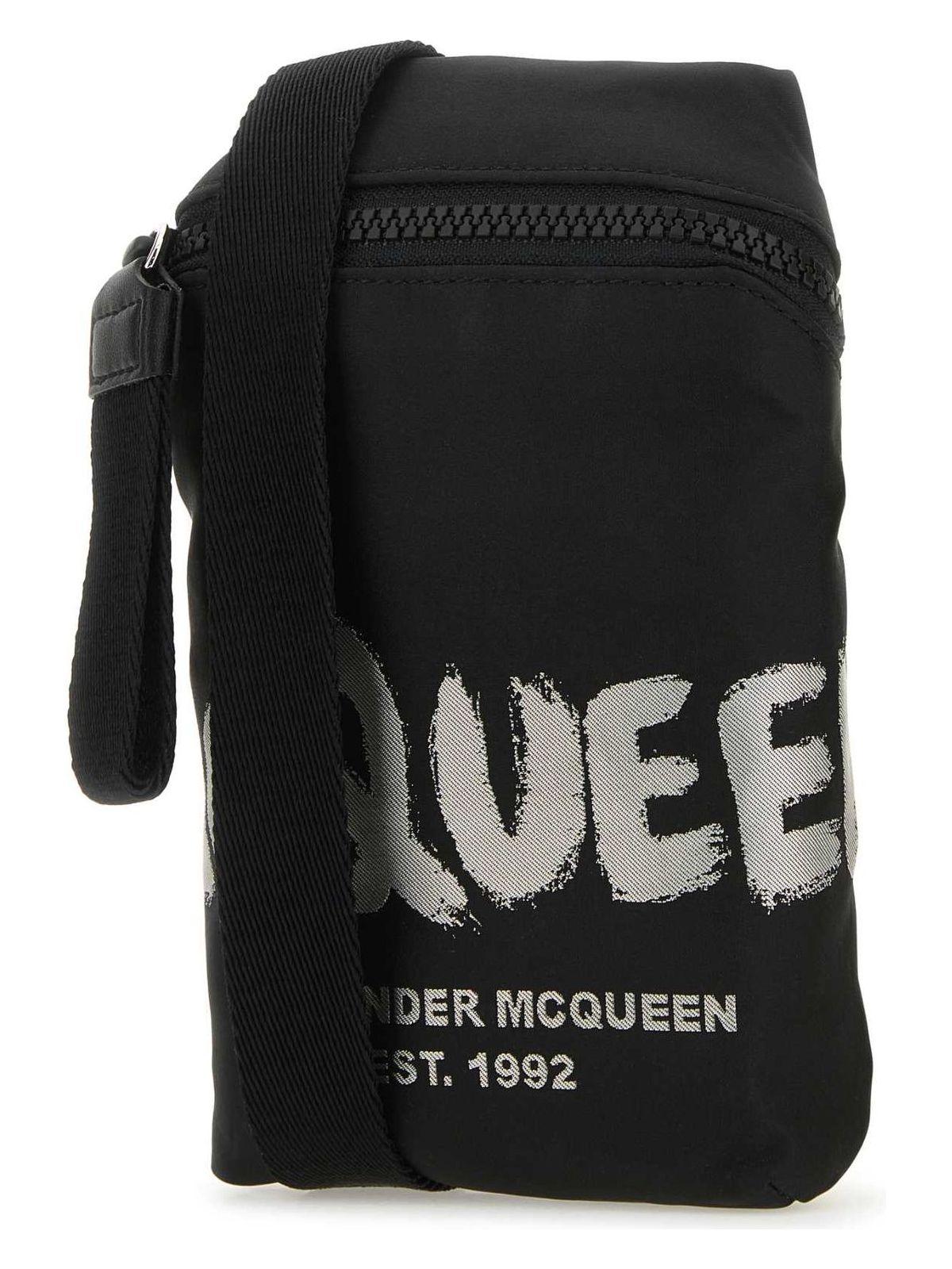 Alexander Mcqueen Mcqueen Graffiti Crossbody Bag in Black