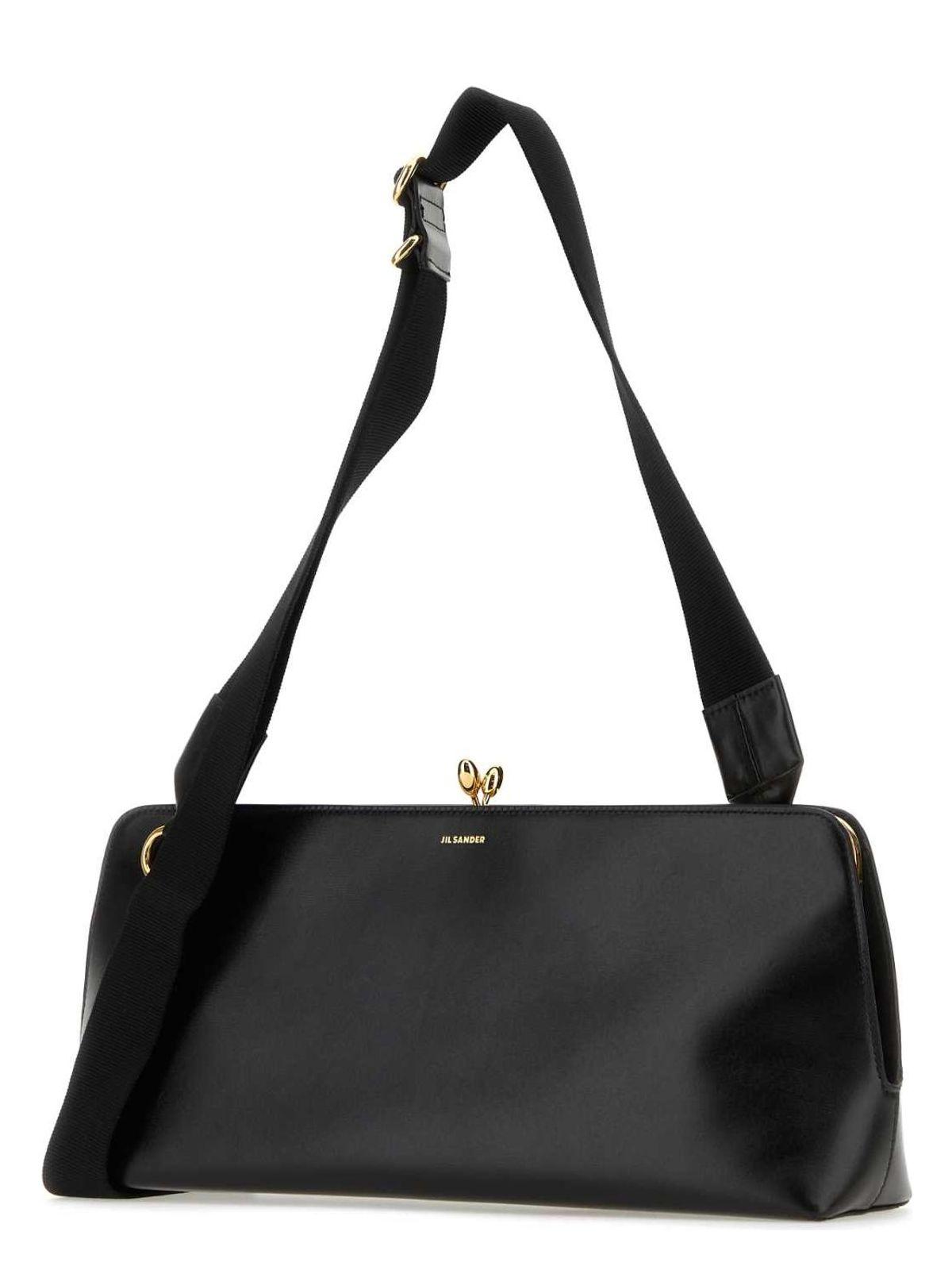 Jil Sander Women's Leather Goji Crossbody Bag in Black