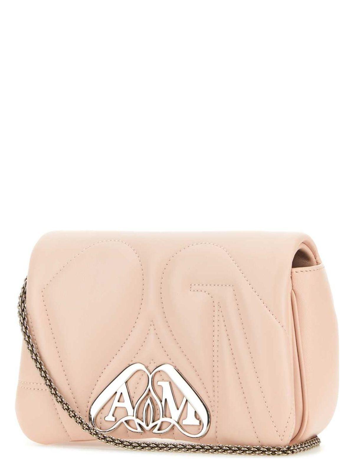 Alexander McQueen Women's Pastel Leather Mini Seal Clutch and Crossbody Bag