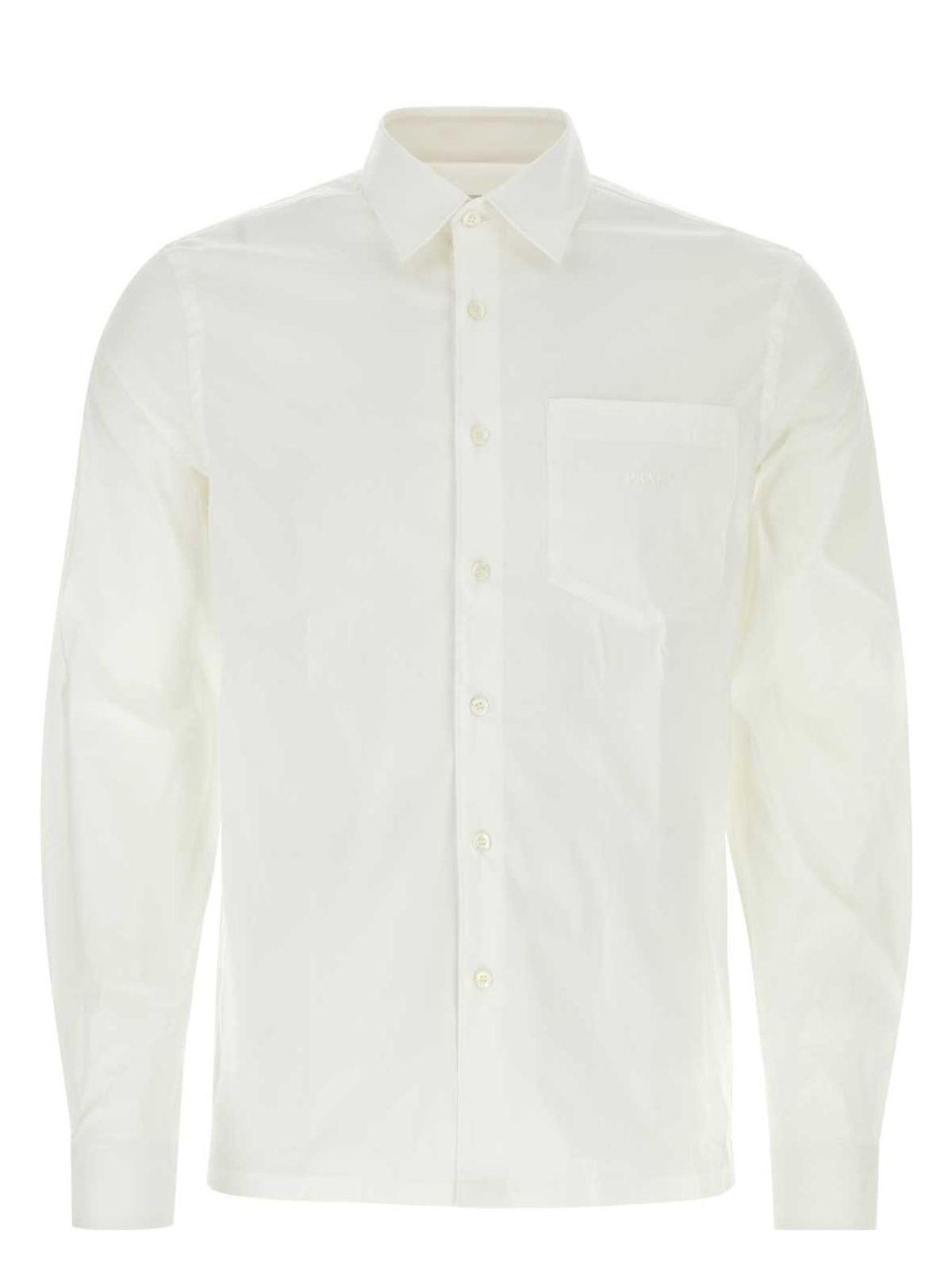 Prada Women's Poplin Shirt in White