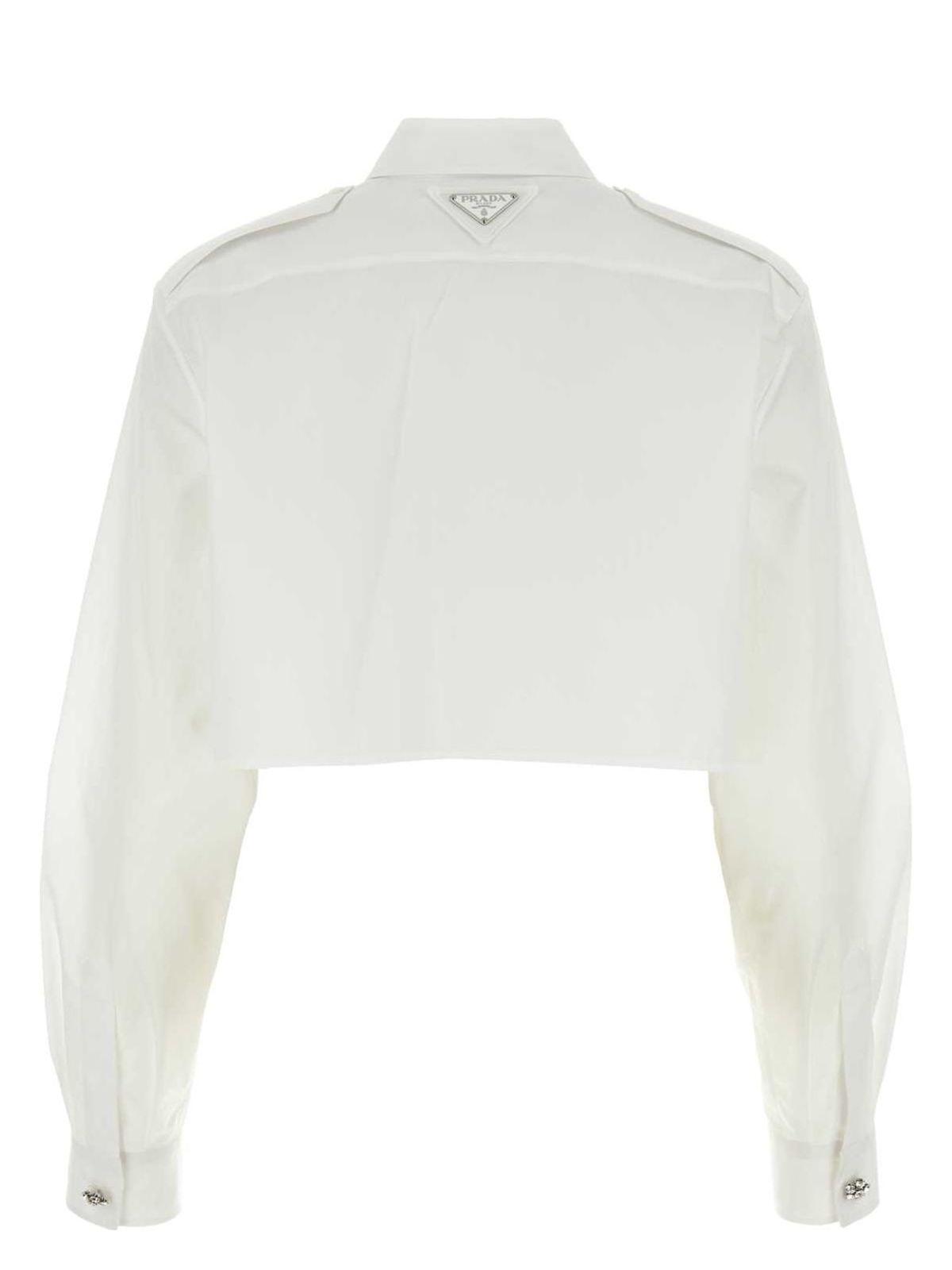 Prada Women's Poplin Shirt in White