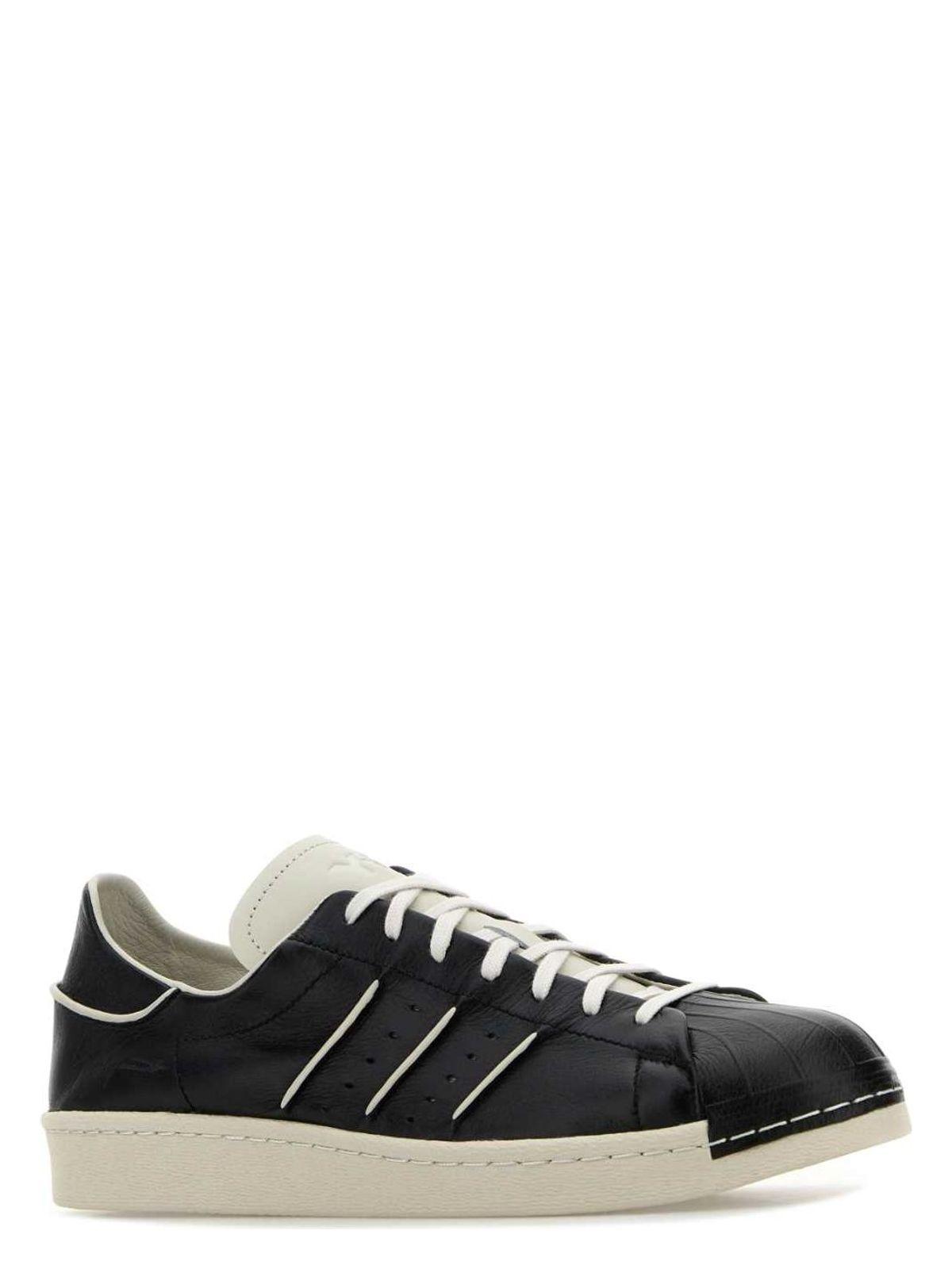 Y-3 Women's Leather Superstar Sneakers in Black