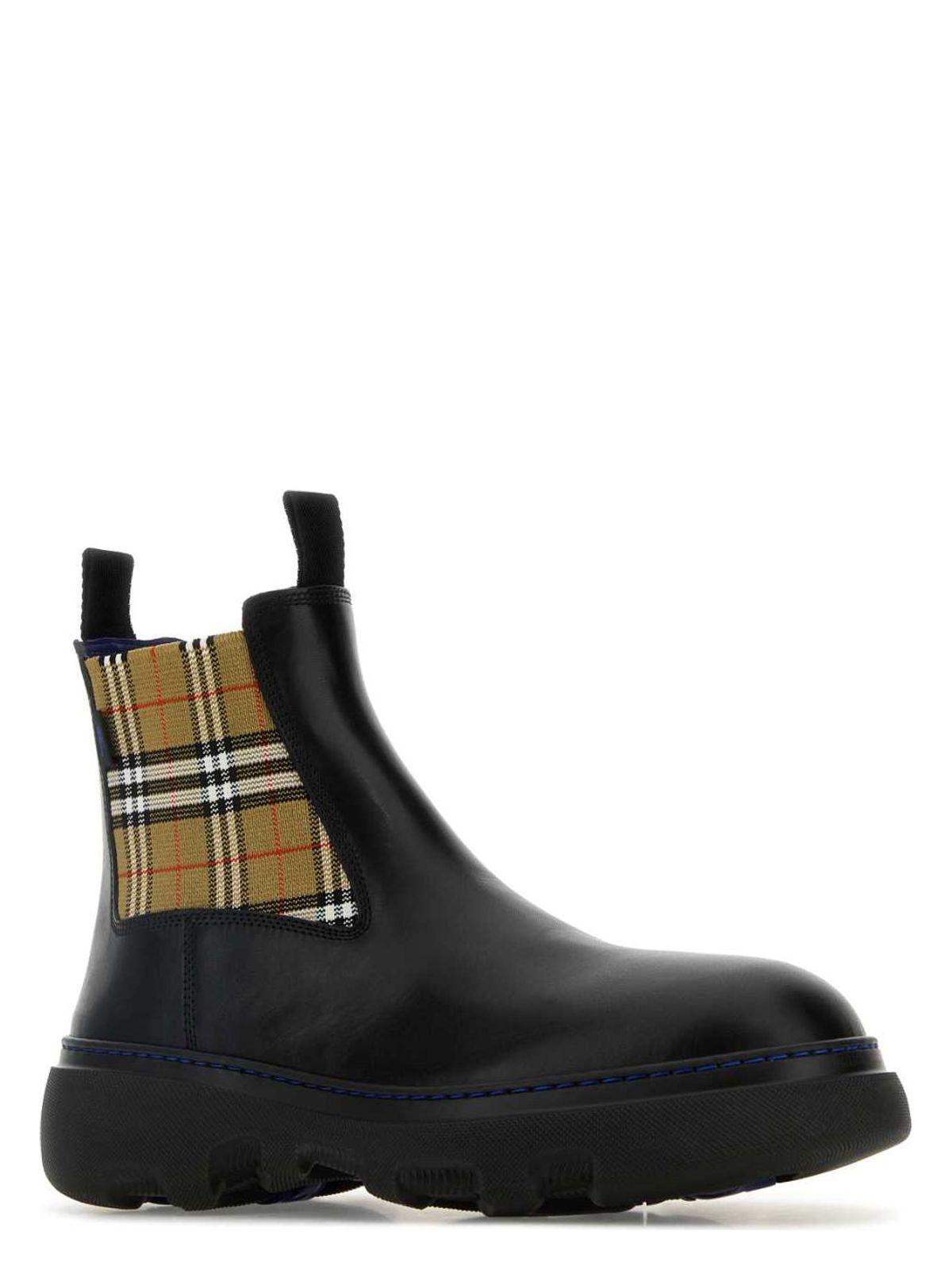 Burberry Women's Leather Ankle Boots in Black