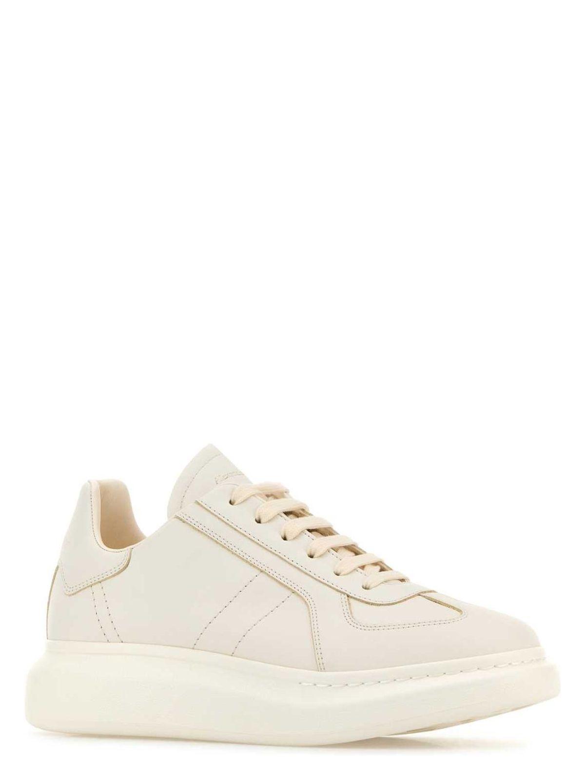 Alexander McQueen Women's Leather Sneakers in White